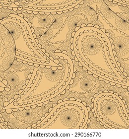 Paisley pattern flower seamless pattern element