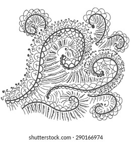 Paisley pattern flower seamless pattern element