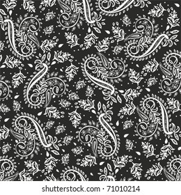 paisley pattern with flowers