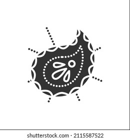 Paisley pattern glyph icon. Ethnic oriental boho ornament. Pine cone shape. Symbol of life. Indian culture, esthetics, traditions and customs.Filled flat sign. Isolated silhouette vector illustration