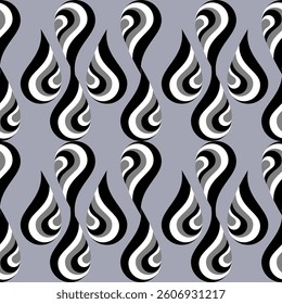 Paisley pattern A gray background with alternating white Black white and gray pattern