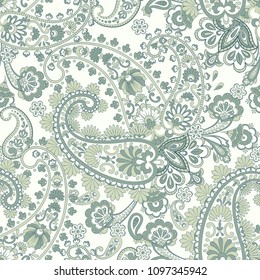 Paisley pattern, great design for any purposes. Seamless vector background 