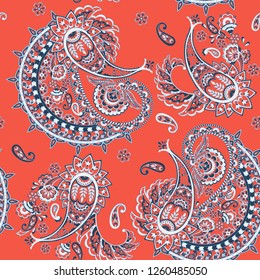 Paisley pattern, great design for any purposes. Seamless background 
