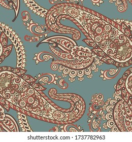 Paisley pattern, great design for any purposes. Seamless background 