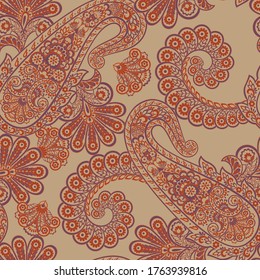 Paisley pattern, great design for any purposes. Seamless background 
