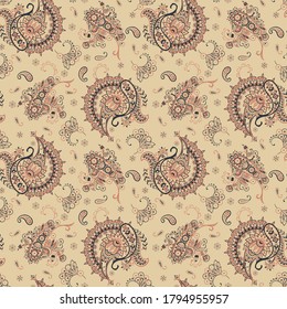 Patrón paisley, gran diseño vectorial para cualquier propósito. Fondo transparente