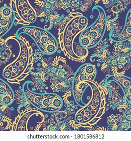 Paisley pattern, great vector design for any purposes. Seamless background