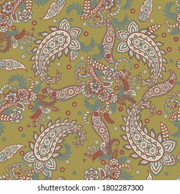 Paisley pattern, great vector design for any purposes. Seamless background 