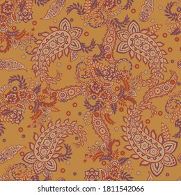 Paisley pattern, great vector design for any purposes. Seamless background 