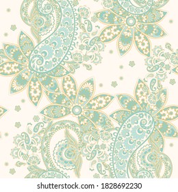 Paisley pattern, great vector design for any purposes. Seamless background 