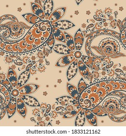 Paisley pattern, great vector design for any purposes. Seamless background 