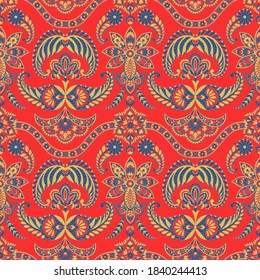 Paisley pattern, great vector design for any purposes. Seamless background 