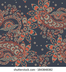 Paisley pattern, great vector design for any purposes. Seamless background 