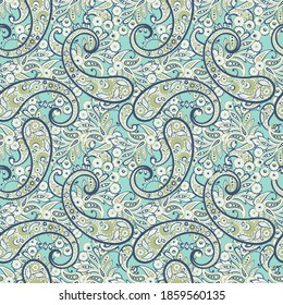 Paisley pattern, great vector design for any purposes. Seamless background 