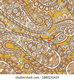 Paisley pattern, great vector design for any purposes. Seamless background 