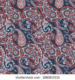 Paisley pattern, great vector design for any purposes. Seamless background