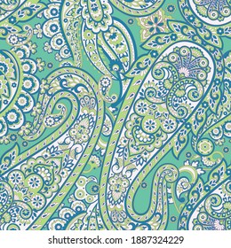 Paisley pattern, great vector design for any purposes. Seamless background 