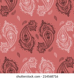 Paisley pattern. Hand Drawn Seamless background.