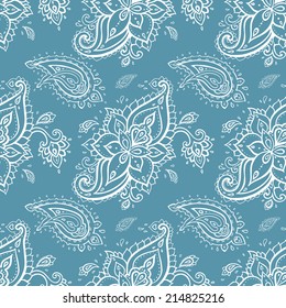 Paisley pattern. Hand Drawn Seamless background.