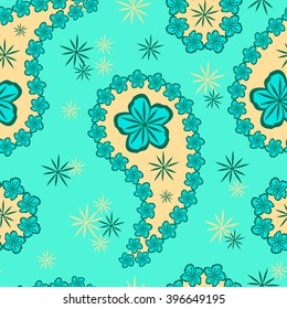Paisley pattern. Indian cucumber. Oriental decorative ornament