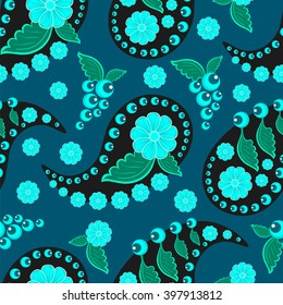 Paisley pattern. Indian cucumber. Oriental decorative ornament