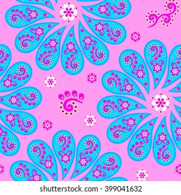 Paisley pattern. Indian cucumber. Oriental decorative ornament