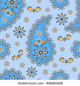 Paisley pattern. Indian cucumber. Oriental decorative ornament