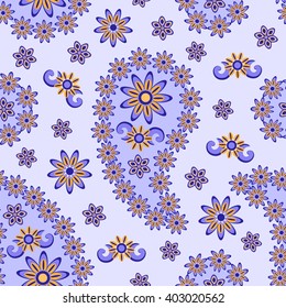 Paisley pattern. Indian cucumber. Oriental decorative ornament
