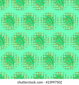 Paisley pattern. Indian cucumber. Oriental decorative ornament