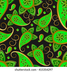 Paisley pattern. Indian cucumber. Oriental decorative ornament