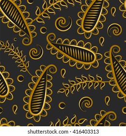 Paisley pattern. Indian cucumber. Oriental decorative ornament