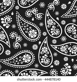 Paisley pattern. Indian cucumber. Oriental decorative ornament