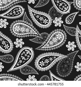 Paisley pattern. Indian cucumber. Oriental decorative ornament