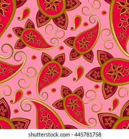 Paisley pattern. Indian cucumber. Oriental decorative ornament