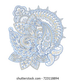 Paisley pattern in indian style. Floral vector illustration
