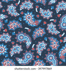 Paisley pattern. Indian style seamless vector ornament