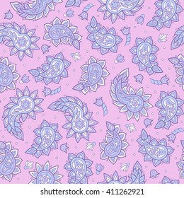 Paisley pattern. Indian style seamless vector ornament