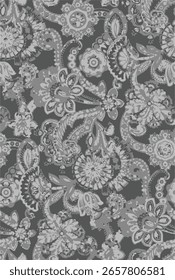  Patrón de Paisley, multicolor, texturas ricas, tonos vibrantes, diseño floral sin costuras, ropa de mujer, Elementos abstractos, intrincadas vides