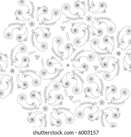paisley pattern on white background