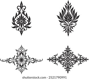 Paisley pattern, Oriental leaf, Paisley floral elements set. Henna design. Paisley Doodles Abstract, Paisley Vector image, Oriental decorative vector