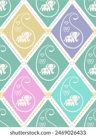 Paisley pattern is an ornamental textile design using the  teardrop-shaped motif with a curved upper end and elephant for making fabric or background.