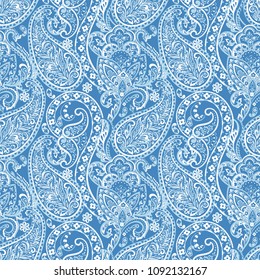 Paisley Pattern. Seamless Asian Textile Background
