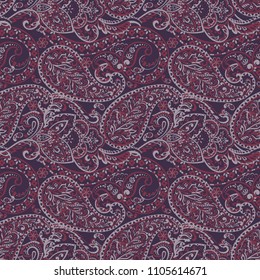 Paisley Pattern. Seamless Asian Textile Background