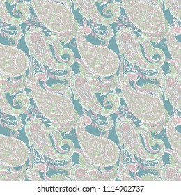 Paisley Pattern. Seamless Asian Textile Background