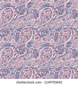 Paisley Pattern. Seamless Asian Textile Background