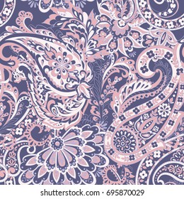 Paisley Pattern. Seamless Asian Textile Background