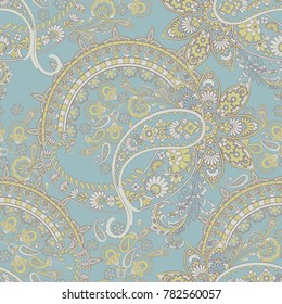 Paisley Pattern. Seamless Asian Textile Background