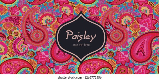 Paisley pattern. Seamless oriental pattern based on vintage motifs.