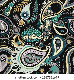 Paisley pattern. Seamless oriental pattern based on vintage motifs.