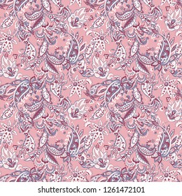 Paisley pattern. seamless vintage floral background